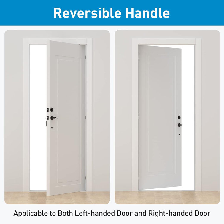 HOSOM Oil Rubbed Bronze Front Door Handle Set, Single Cylinder Exterior